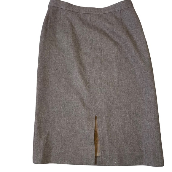 Pendleton brown Virgin Wool Skirt Straight Pencil Pockets Preppy Academia Tweed - Picture 6 of 10